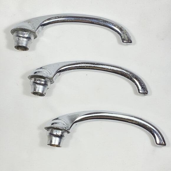 '40 - '59 Vintage Interior Door Handle Pull Chevrolet GM Chrome Lot of 3 Set - Picture 3 of 8
